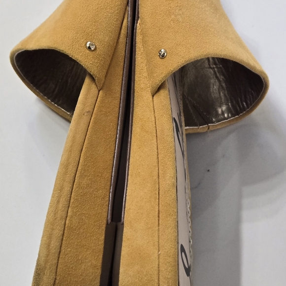 Sam Edelman Liliana Yellow Suede Leather Demi-Wedge Slide Sandals Size 8.5 M - Picture 7 of 8